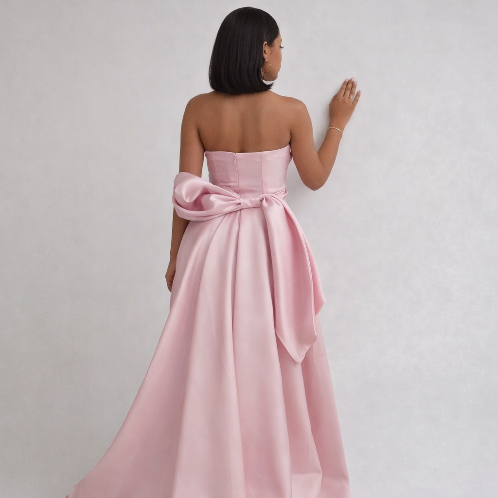 Sogno di Fiocco | Sequined Mermaid Evening Dress Bow Overskirt